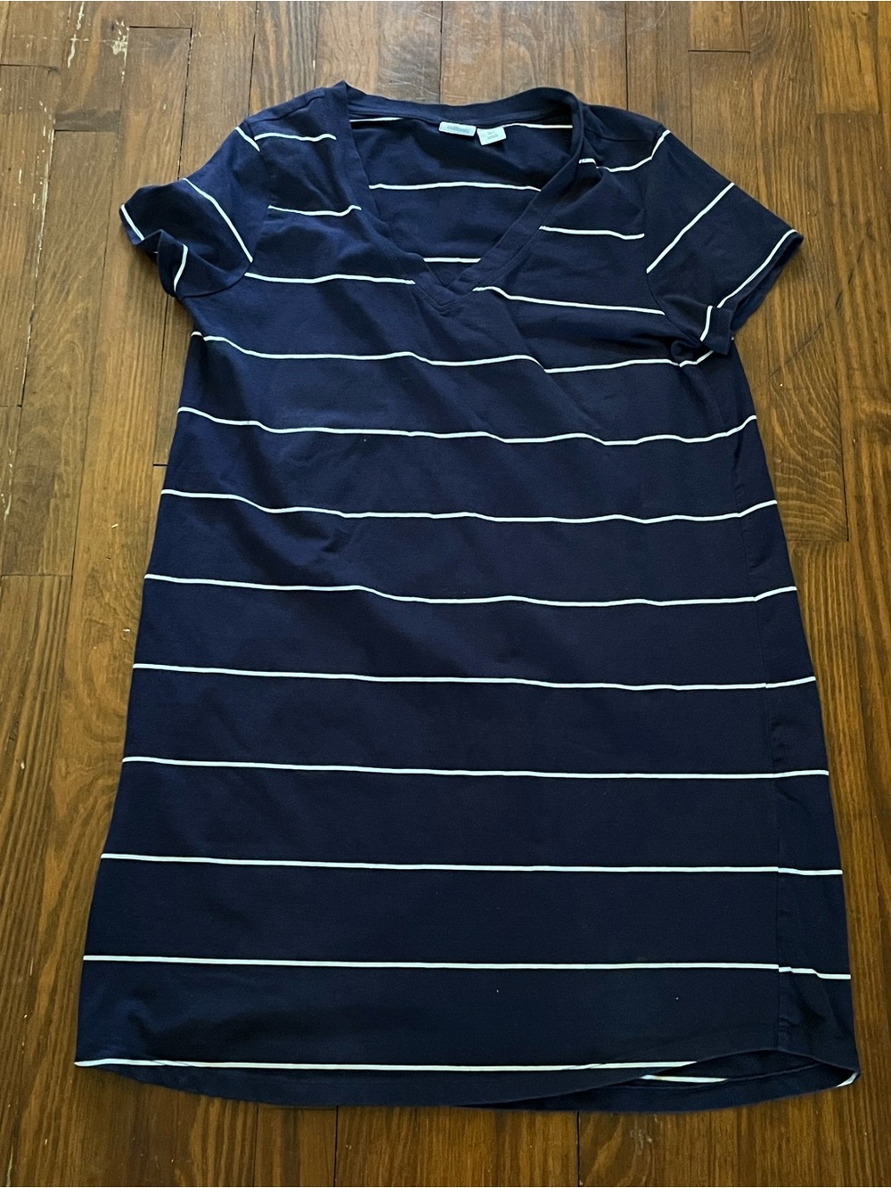 C & C California Navy and White Stripe Tee Dress